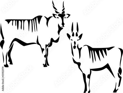 stylized eland antelope photo