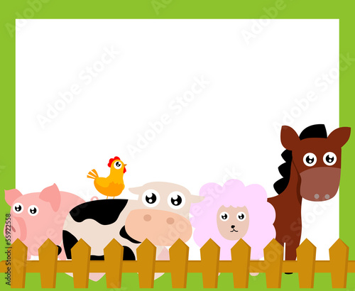 farm animals and frame © suerz