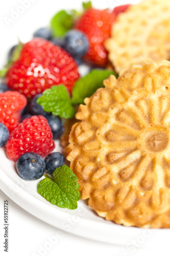 Traditional Italian pizzelle