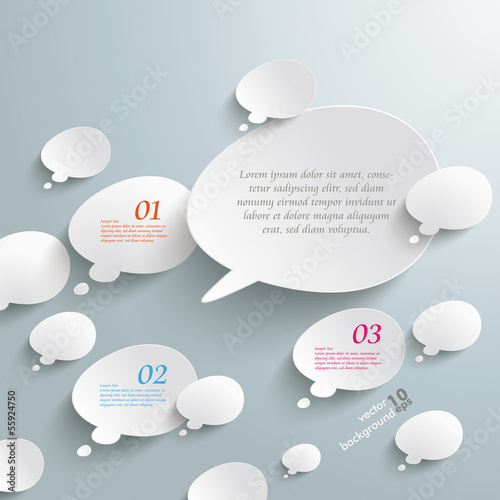 Bevel Speech And Thought Bubbles Infographic Design