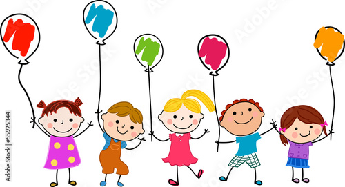 Children and balloon #55925344