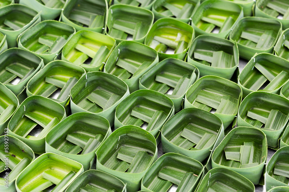 Fototapeta premium Pandan leaf bowl