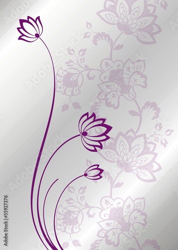 Fototapeta Naklejka Na Ścianę i Meble -  water lilies, wedding card design, India