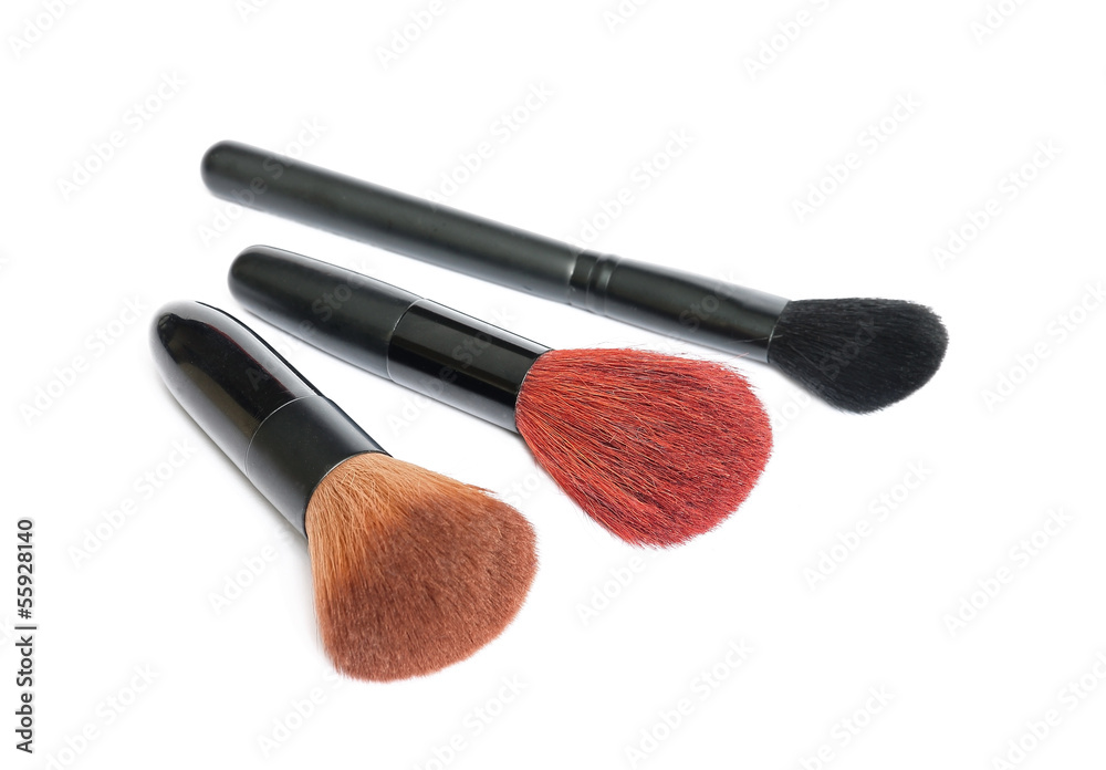 Make up brush set isolated Make up brush set isolated