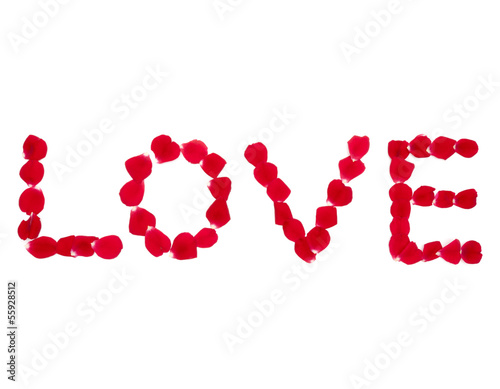 Love mit Rosenblättern