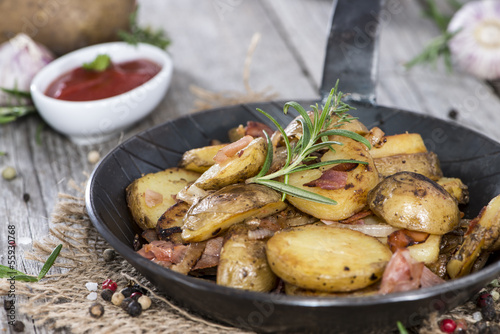 Portion of roasted Potatoes