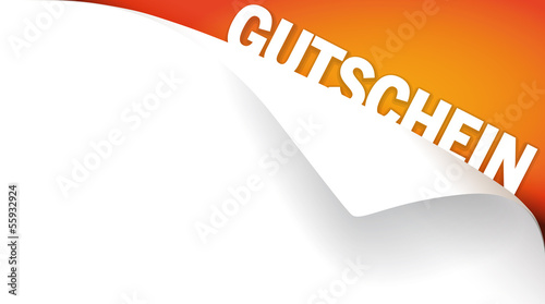 Ecke Gutschein Klinker Orange