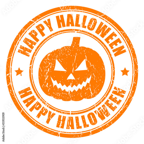 Happy halloween stamp