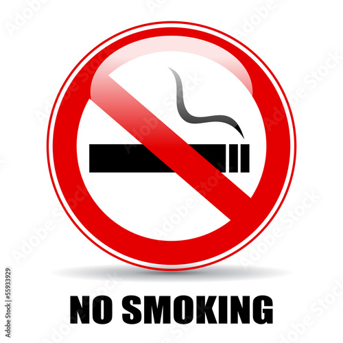 No smoking glossy sign