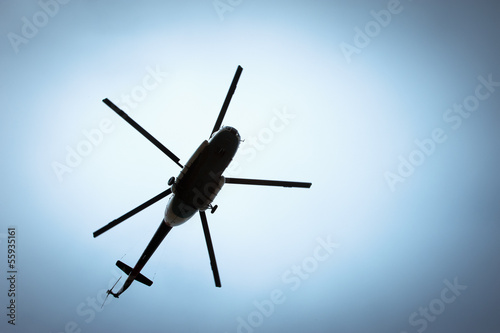 Helicopter in the sky