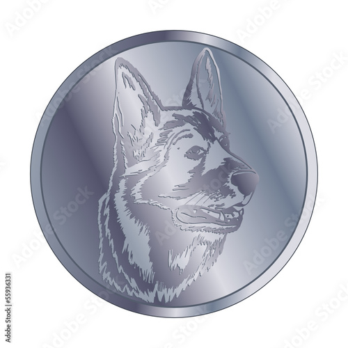 Deutscher Schäferhund - Medaille silber
