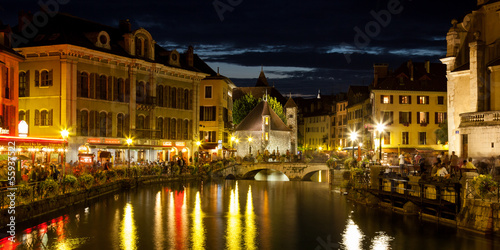 Palais de l'isle by night in Annecy - France