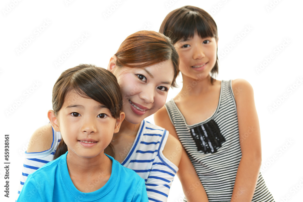 笑顔の親子 笑顔の親子