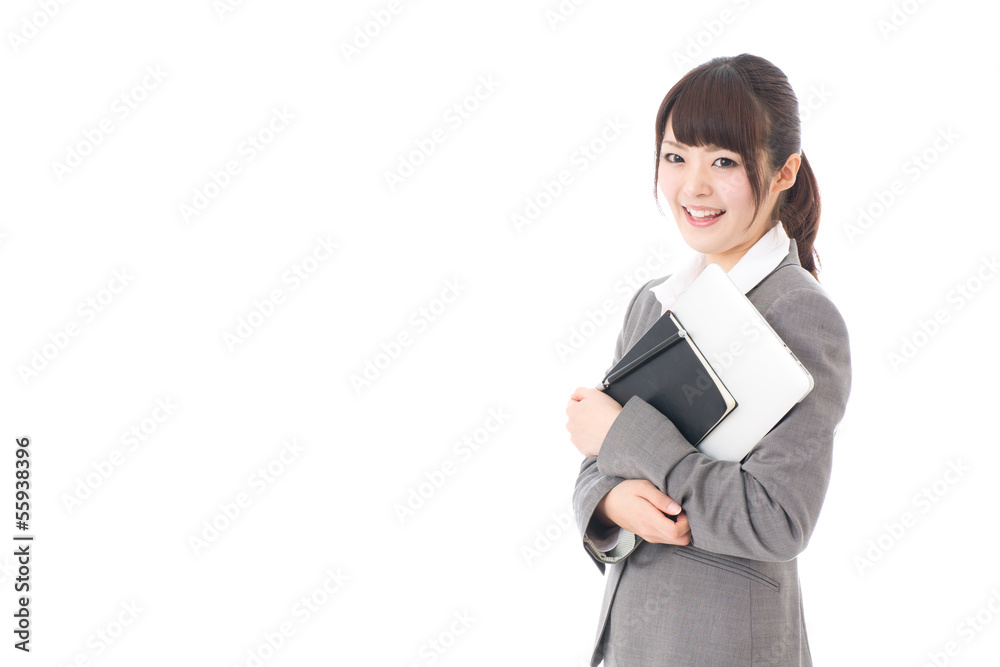 asian businesswoman on white background asian businesswoman on white background