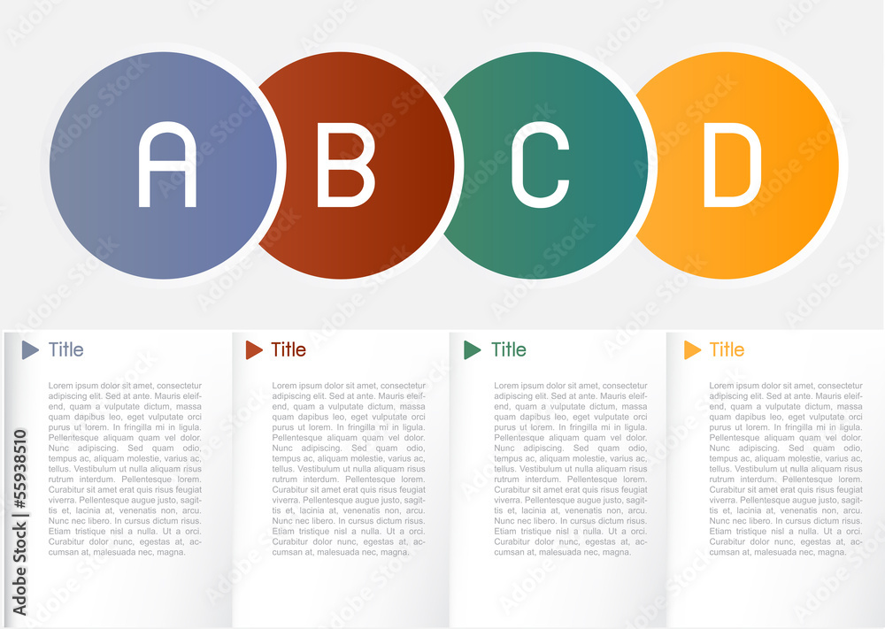 Vector progress icons for four steps or options Vector progress icons for four steps or options