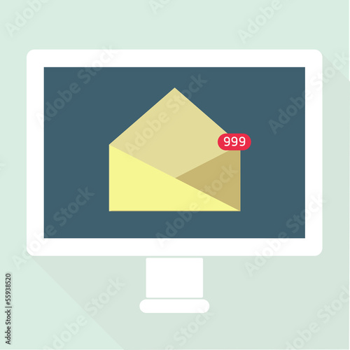 Email Notification flat design