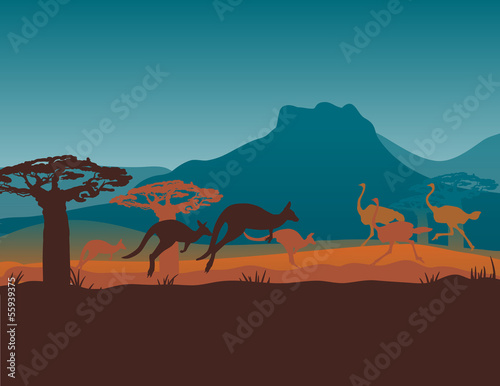 Australia travel design template