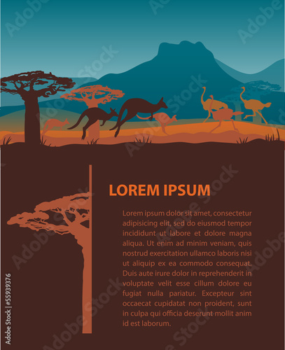 Australia travel design template