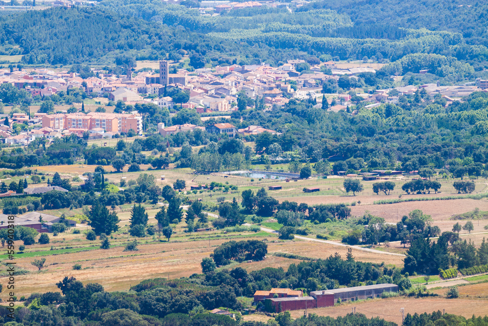 Top view of  Catalan town. Breda