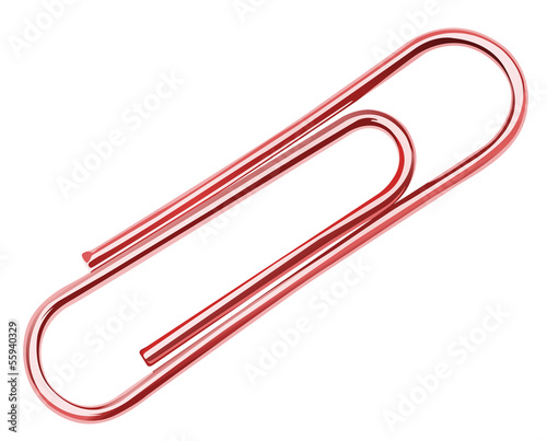 A red paper clip