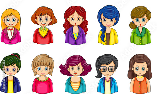 Different faces of the businesswomen