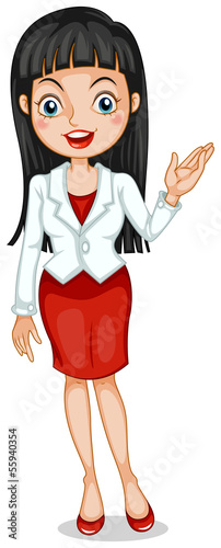 A pretty business icon with a white blazer