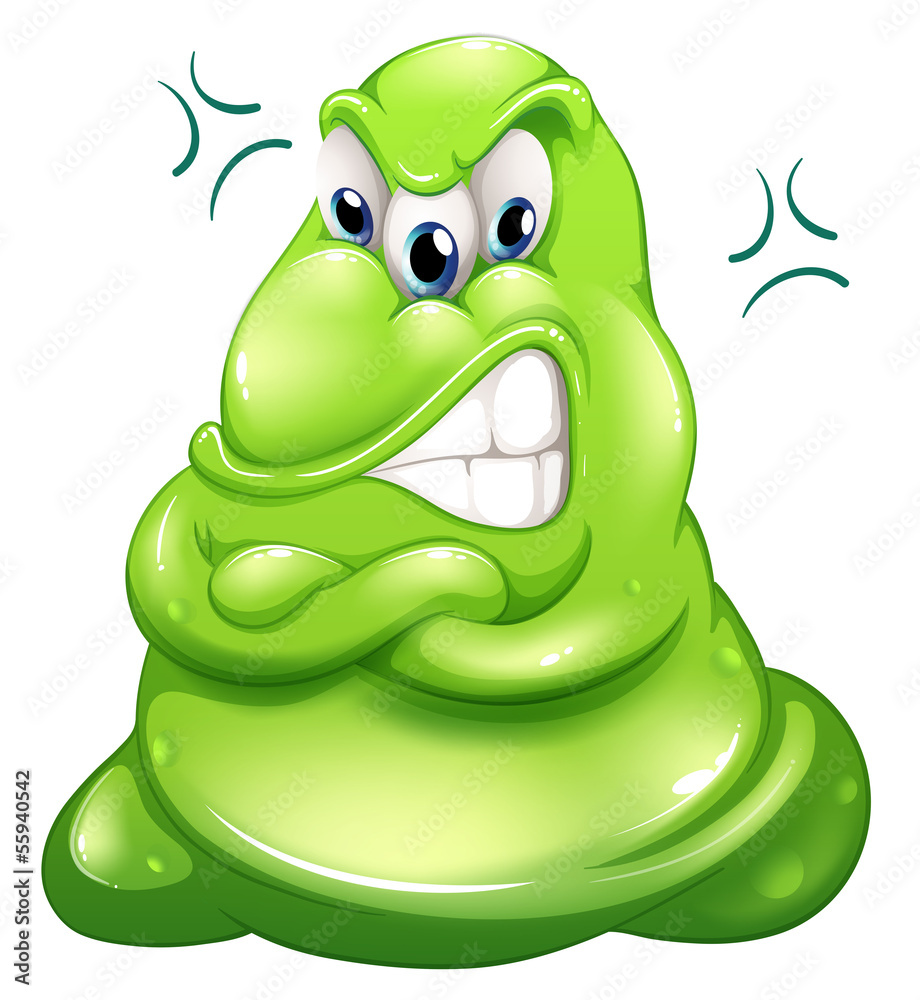 Fototapeta premium A very angry green monster