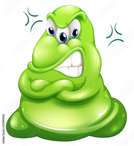 A very angry green monster