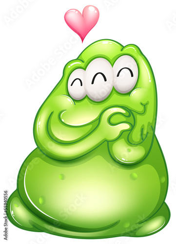An in-love greenslime monster