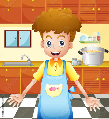 A smiling chef in the kitchen