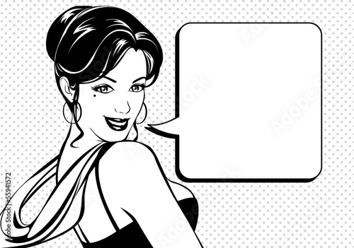 Vintage beautiful promo girl