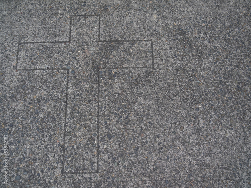 Cross Symbol in Aggregate photo