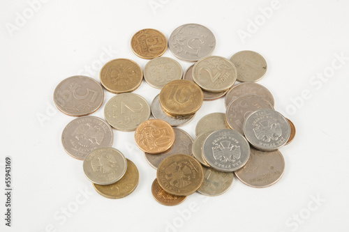 A heap of russian coins