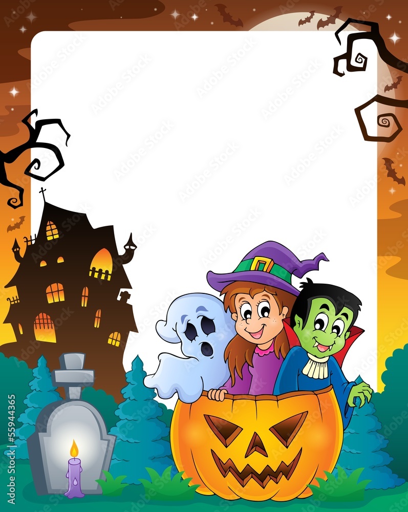 Fototapeta premium Halloween theme frame 2