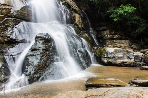 Tad Mork Water Fall in Maerim , Chiangmai Thailand
