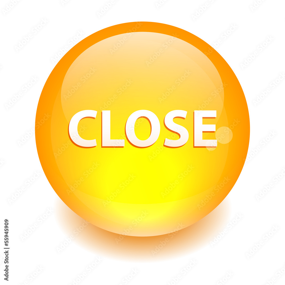 Sphere button close red on white background icon Sphere button close red on white background icon
