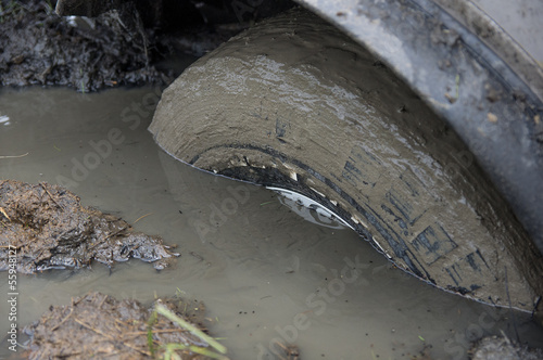 cars in mud