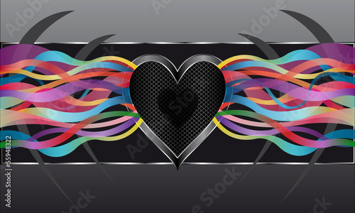 Heart-shaped speaker emitting music