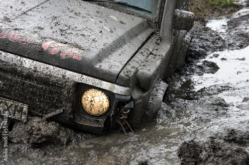 cars in mud