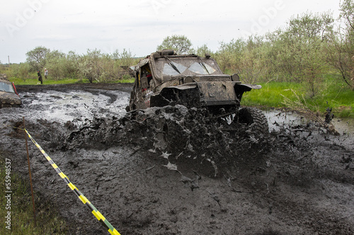 cars in mud
