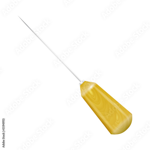 Vector illustration of awl