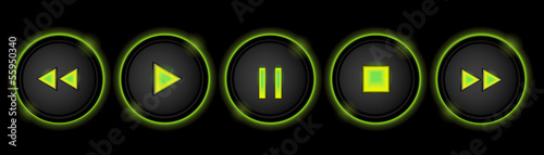 neon control buttons