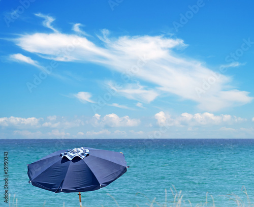 Fototapeta Naklejka Na Ścianę i Meble -  blue parasol