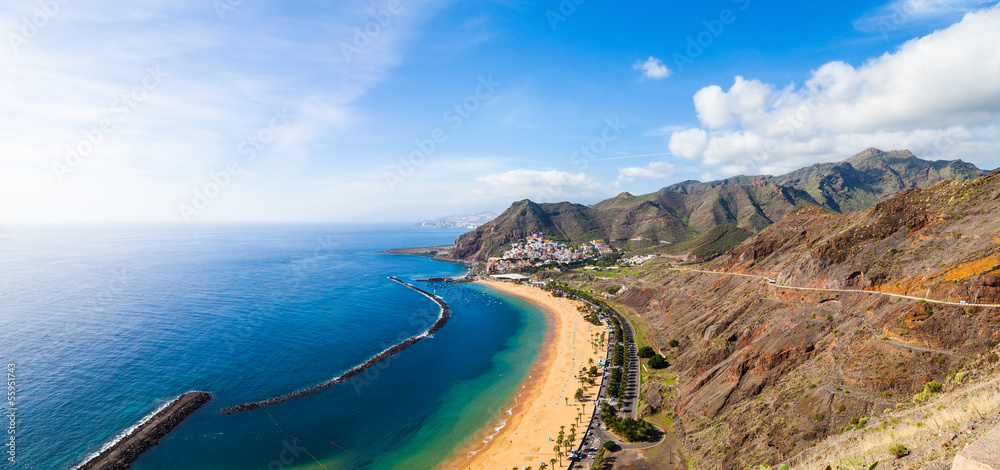 Las Teresitas Beach, Tenerife - obrazy, fototapety, plakaty 