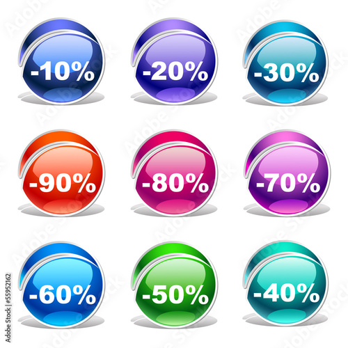 Vector discount labels 24