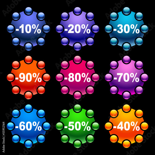 Vector discount labels 32