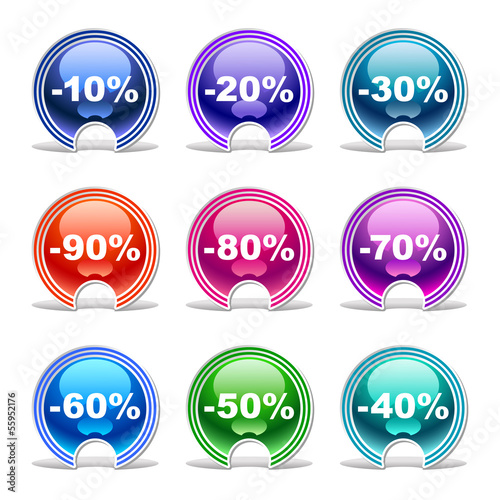 Vector discount labels 27