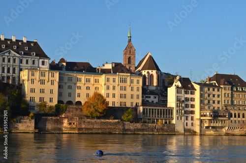 River Houses on the Rhine  Basel  Switzerland