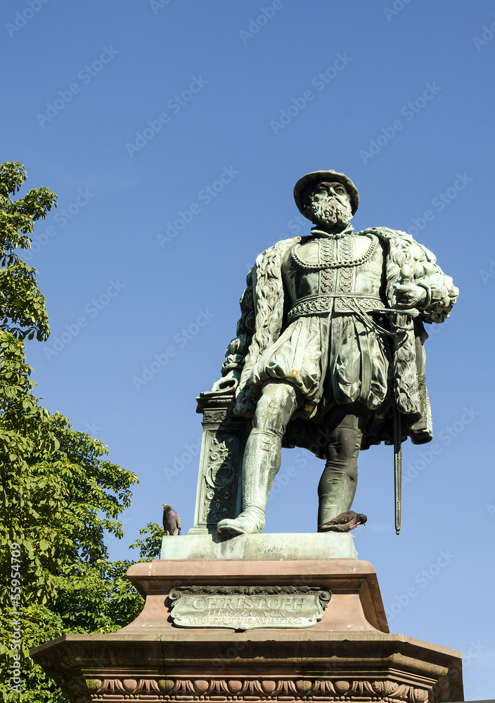 Statue of King Christopher Charles of Stuttgart.