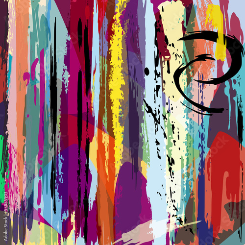 abstract background, with strokes, splashes and geometric lines